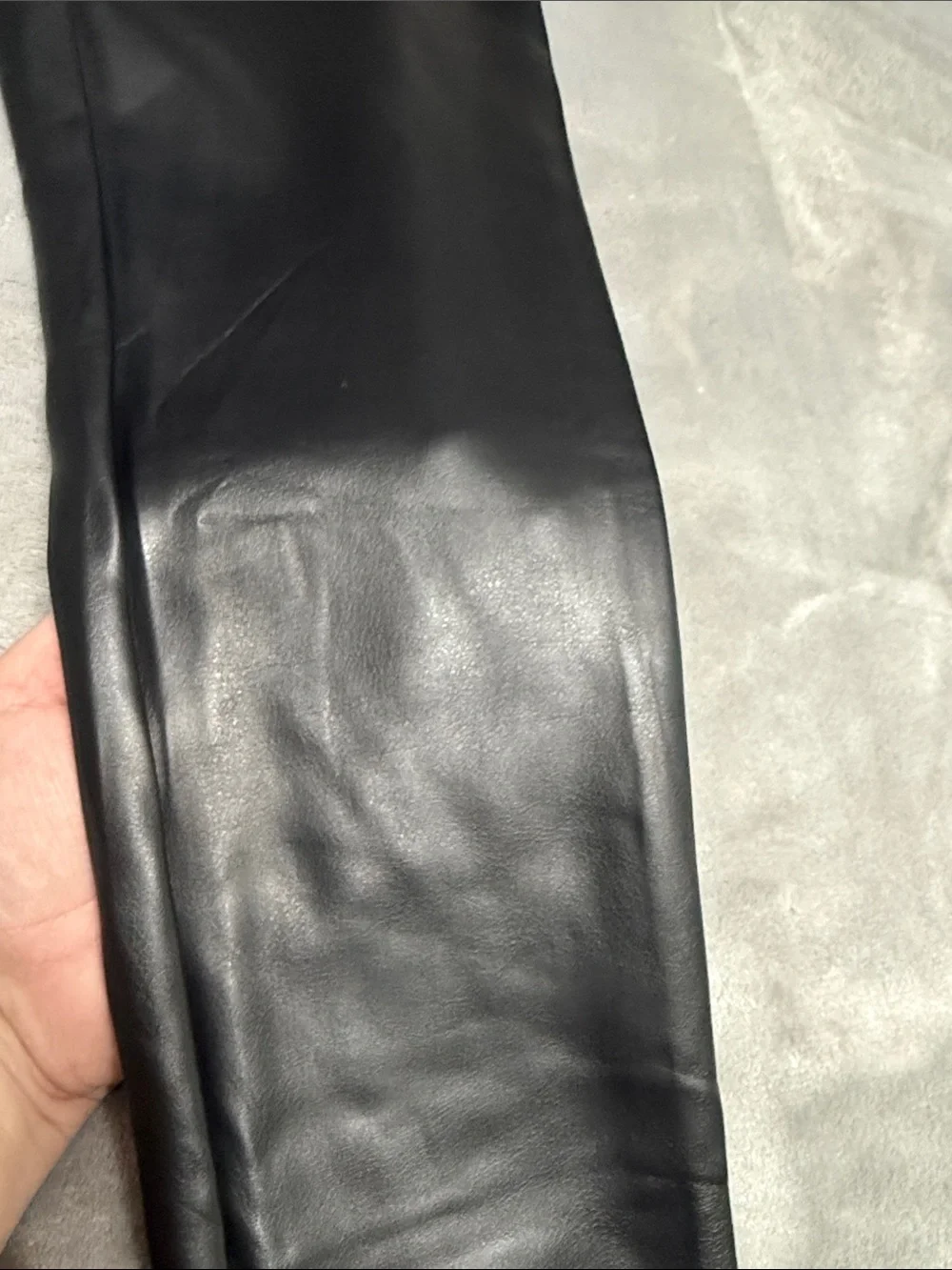 Faux Leather High-Waist Leggings in Black item 72517
